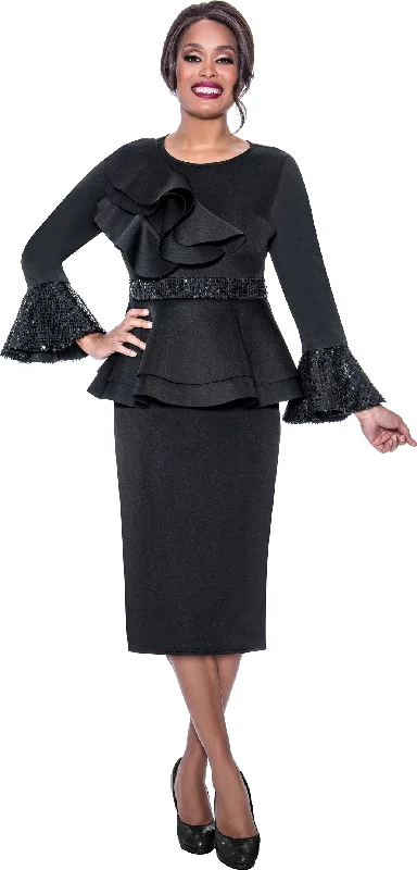 Divine Apparel SL1881 Sequin Mother of the Bride Peplum Dress