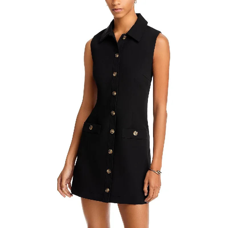 Womens Mini Embellished Shirtdress