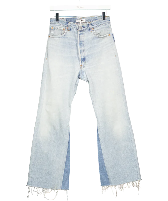 levis Blue High Rise Wide Leg Crop Jeans W27