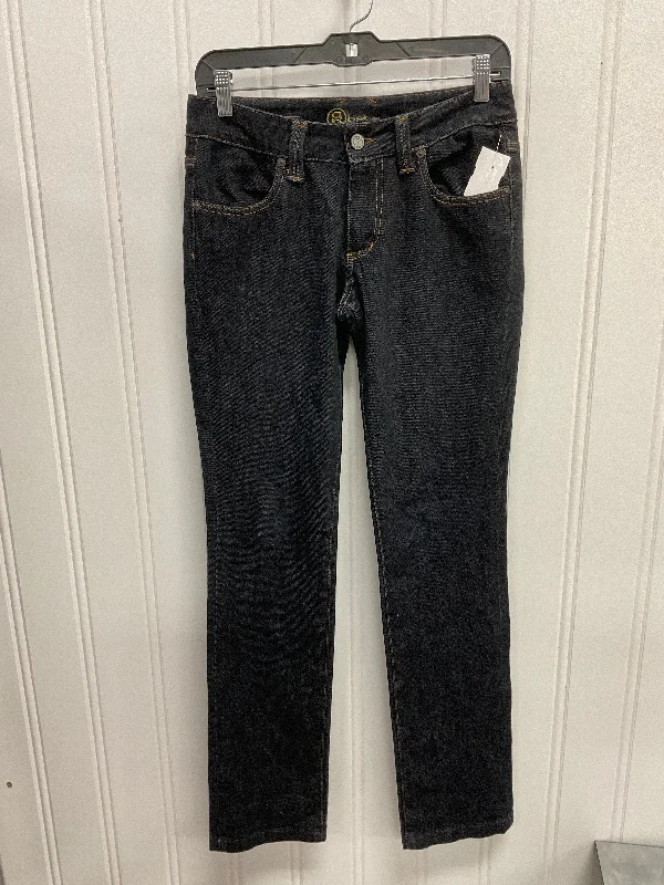 Jeans Straight By Bebe In Blue Denim, Size:4