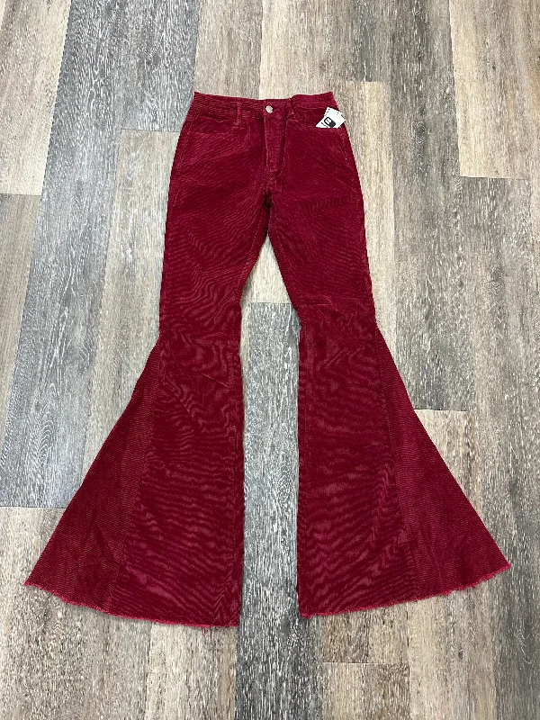 Pants Corduroy By Saints and Hearts In Red, Size: S