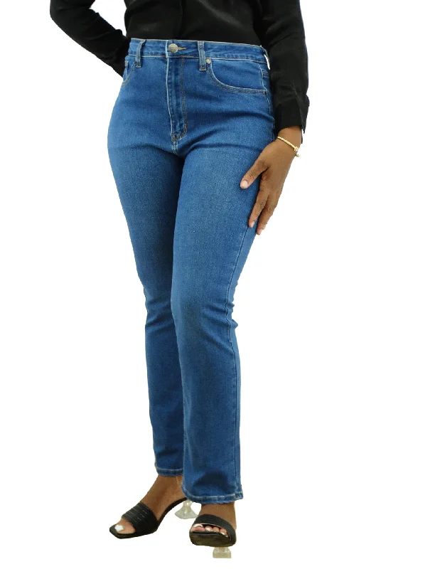 SJ978, Cozzi, Women's Wide Leg Stretch Jeans- 3/4-13/14