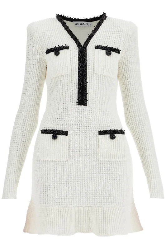 Self Portrait Women's Mini Knitted Dress In Seven