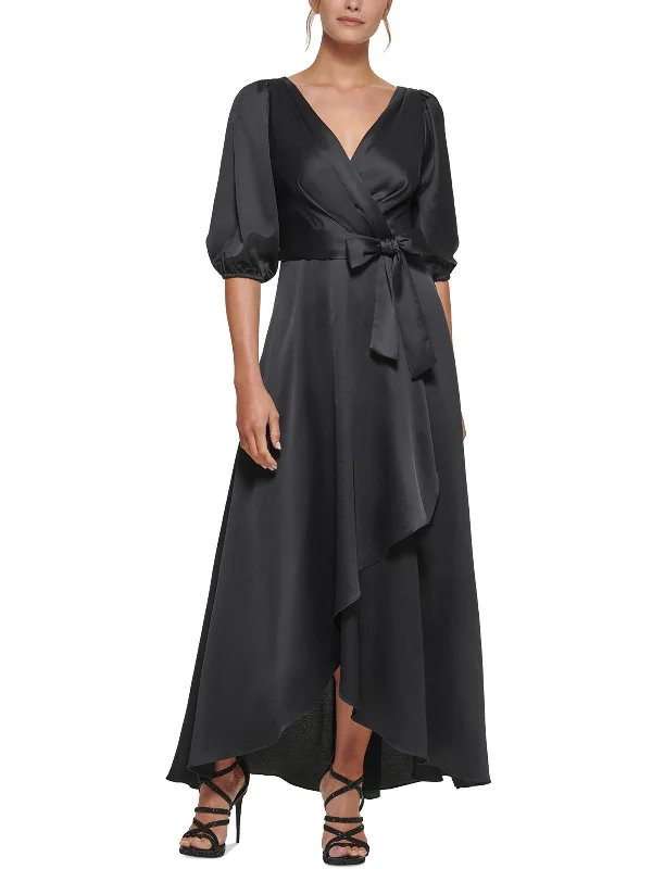 Womens Midi 3/4 Sleeves Maxi Dress