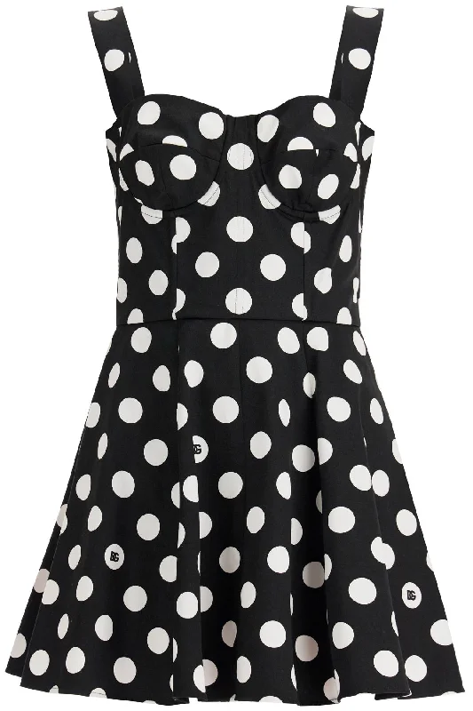 Dolce & Gabbana Women's Polka Dot Print Strapless Mini Dress