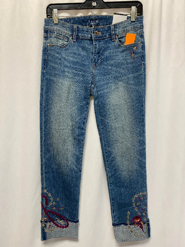 Jeans Skinny By White House Black Market In Blue Denim, Size: 0