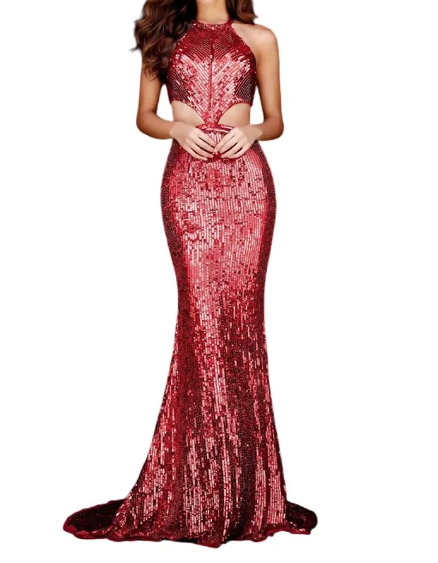 Evening Gown In Red