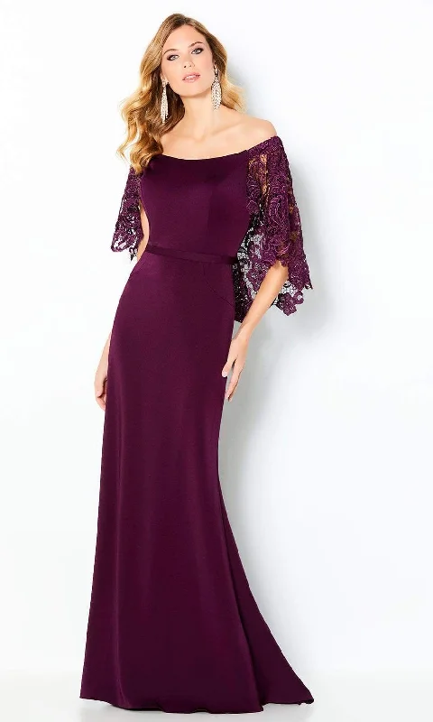 Cameron Blake - 220632 Off Shoulder Sheath Long Dress