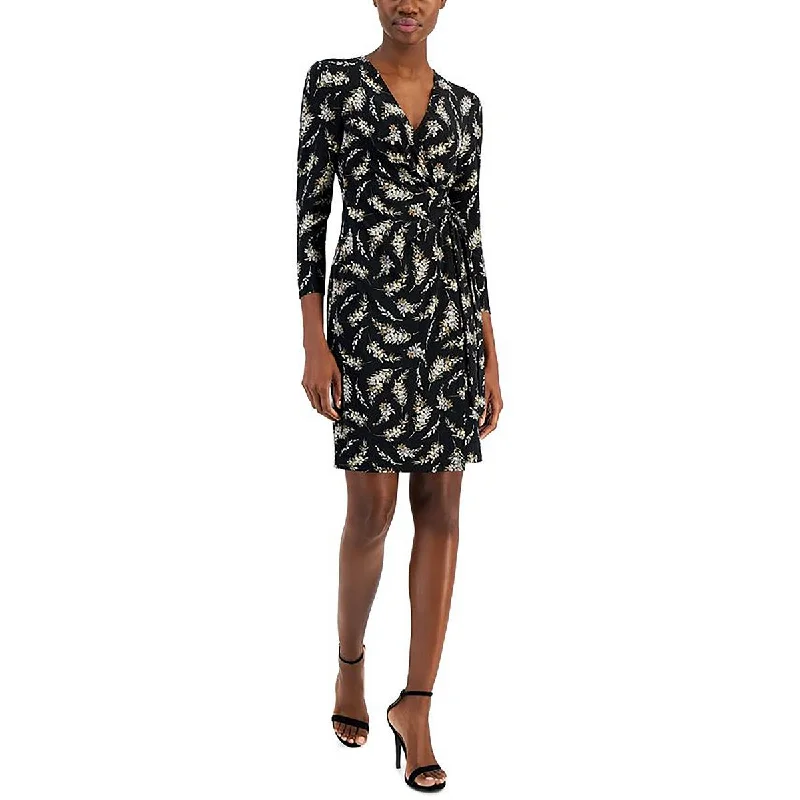 Womens Wrap Mini Wrap Dress