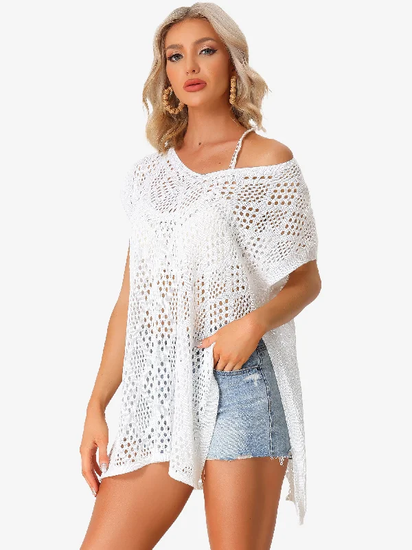 Casual Swim Bikini Beach Mesh Coverup Tunic Crochet Cover Up