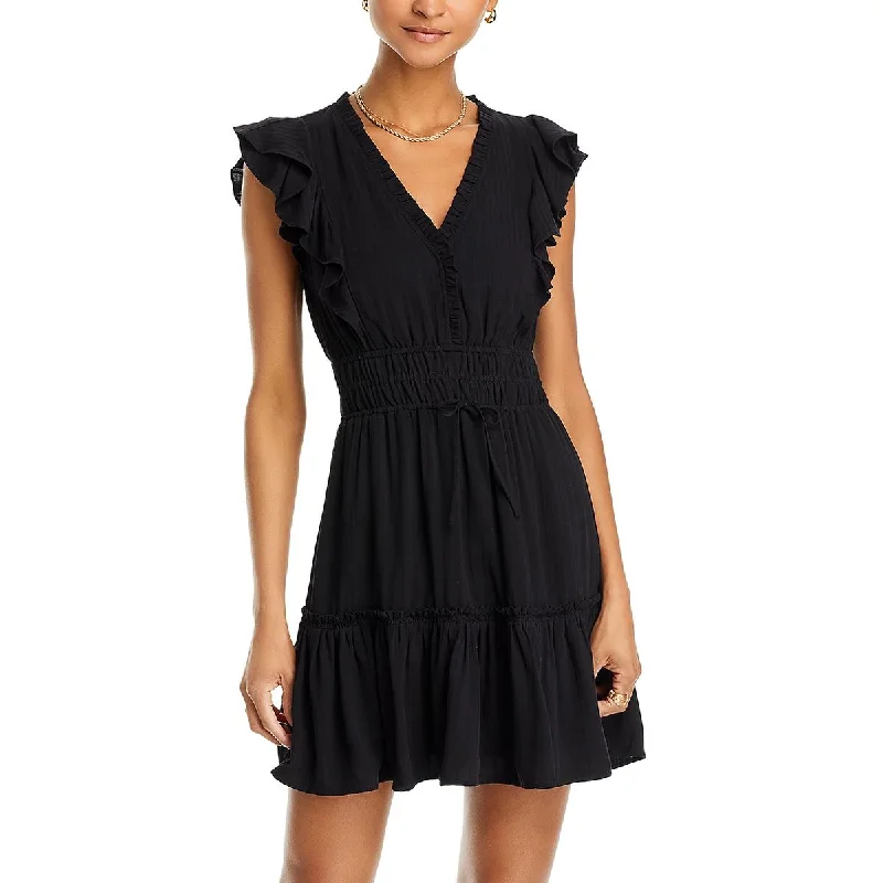 Womens Above knee Smocked Mini Dress