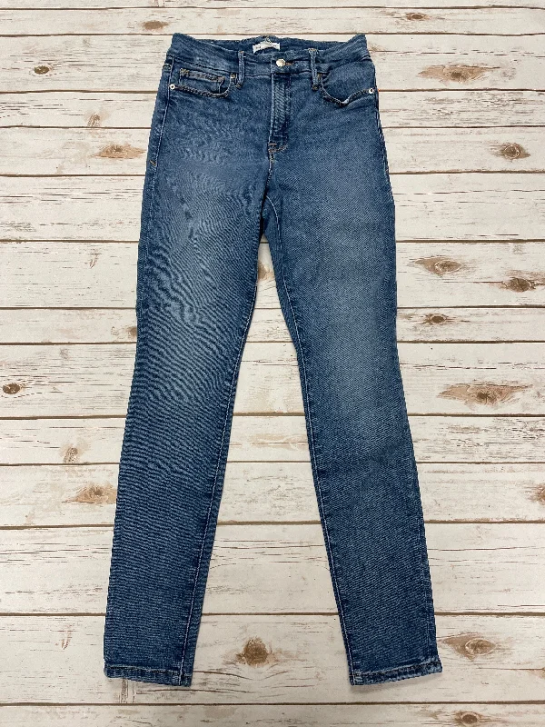 Jeans Skinny By Good American In Blue Denim, Size: 4