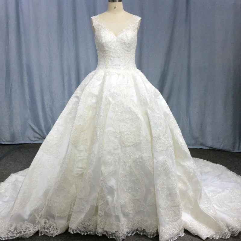 Princess Lace Sweetheart Neckline Ballgown Wedding Dress