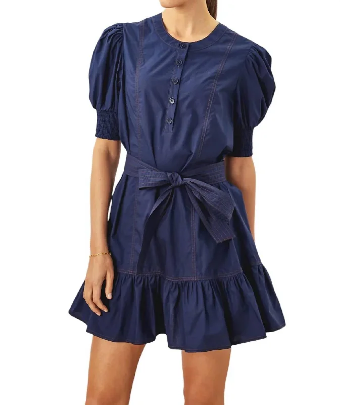 Bonnie Mini Dress In Navy