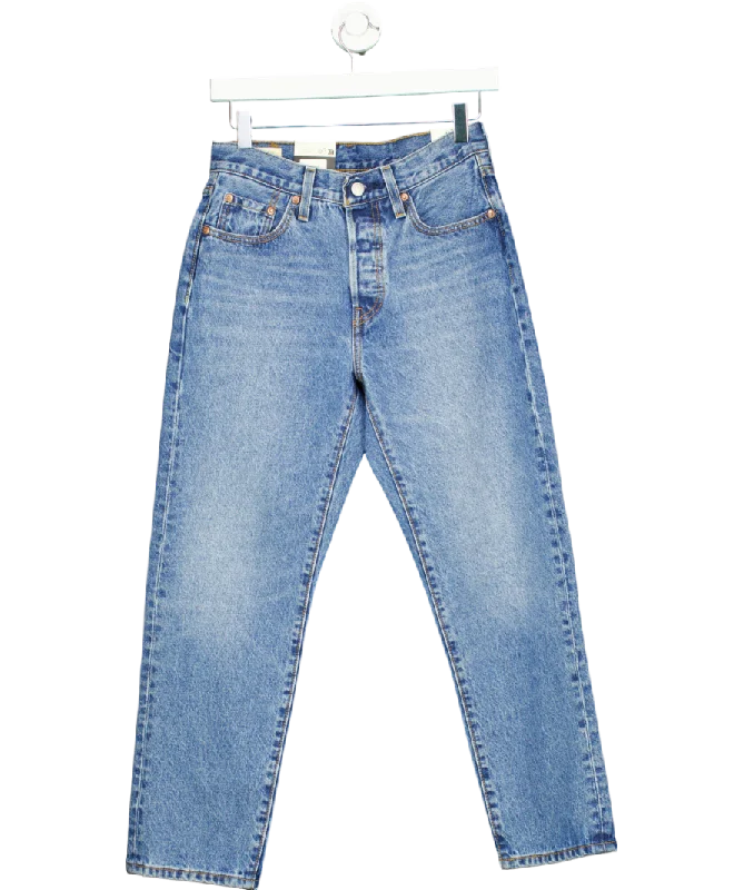 levis Blue 501 Original Cropped Jeans W27