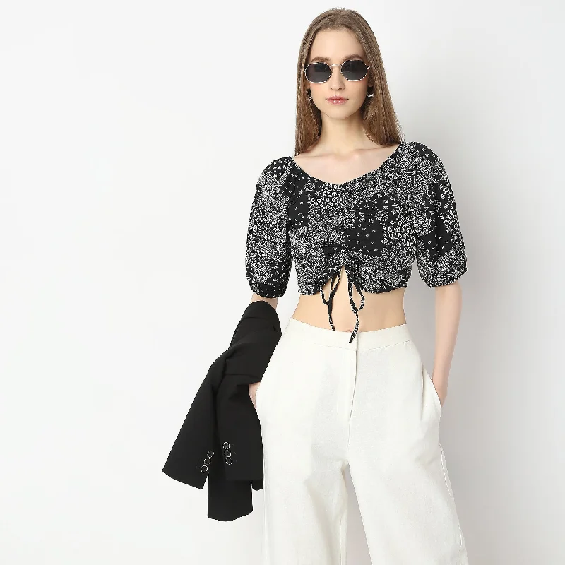 Regular Fit Printed Top