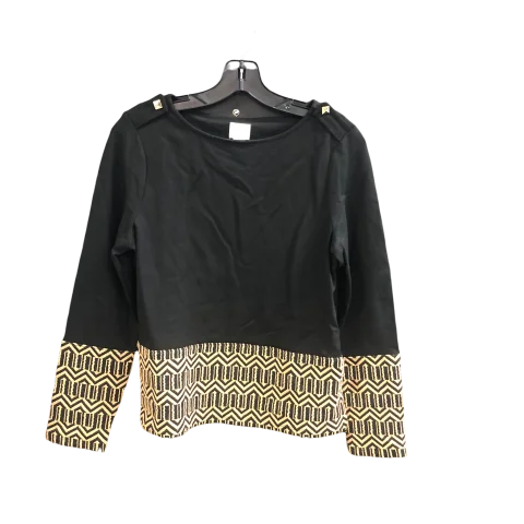 Top Long Sleeve By Chicos In Black, Size: S