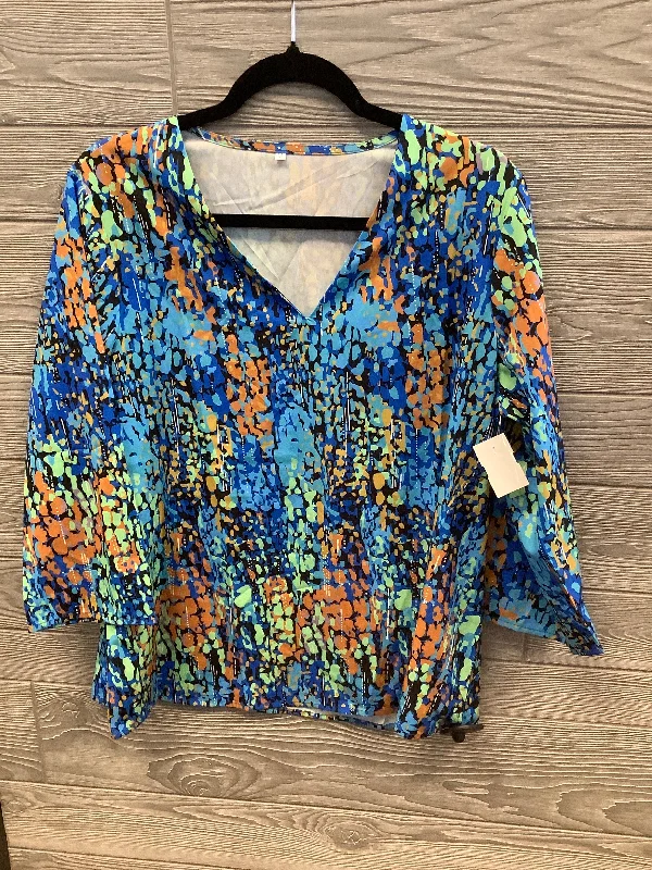 Top Long Sleeve By Clothes Mentor In Multi-colored, Size: Xl