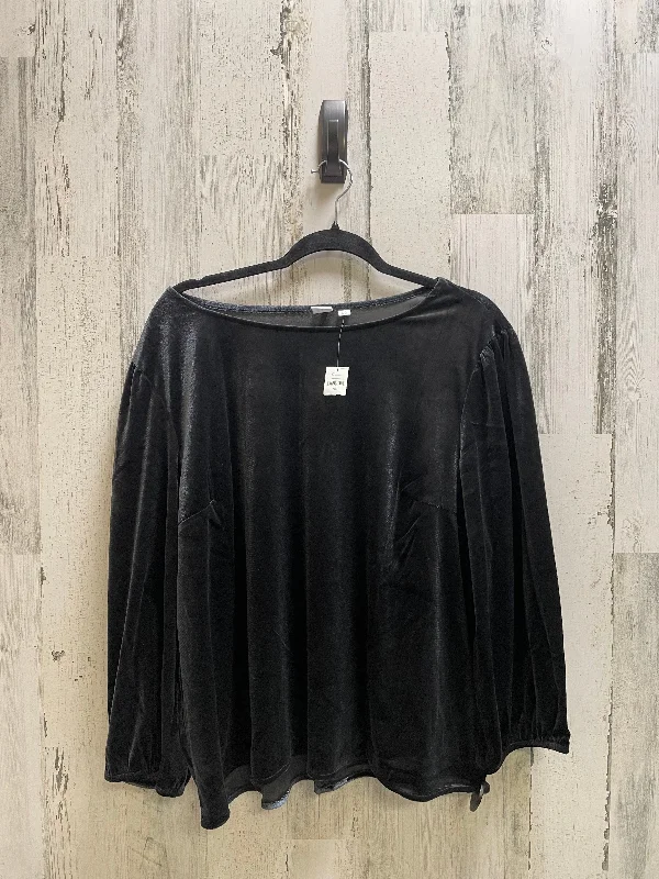 Top Long Sleeve By Gap In Black, Size: Xxl