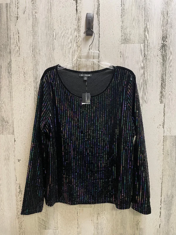 Top Long Sleeve By Inc In Black, Size: Xxl