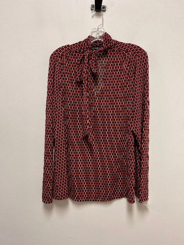 Top Long Sleeve By Lane Bryant In Black & Red, Size: 1x