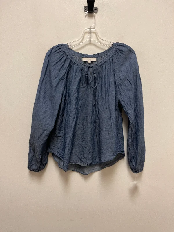 Top Long Sleeve By Loft In Blue, Size: M