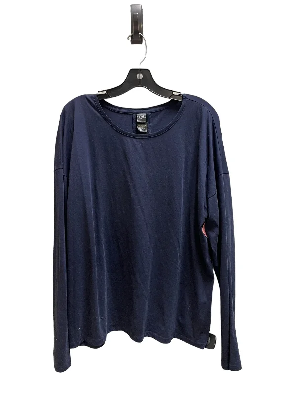 Top Long Sleeve By Victorias Secret In Blue, Size: Xl